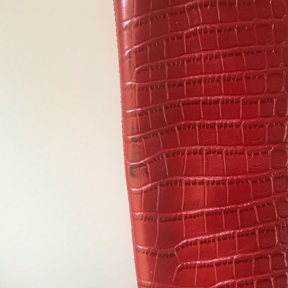 Sam Edelman Raakel Knee High Red Crocodile Boots - Picture 9 of 10